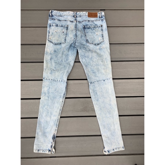 Hyper Denim Acid Washed Distressed Jeans - Picture 2 of 5